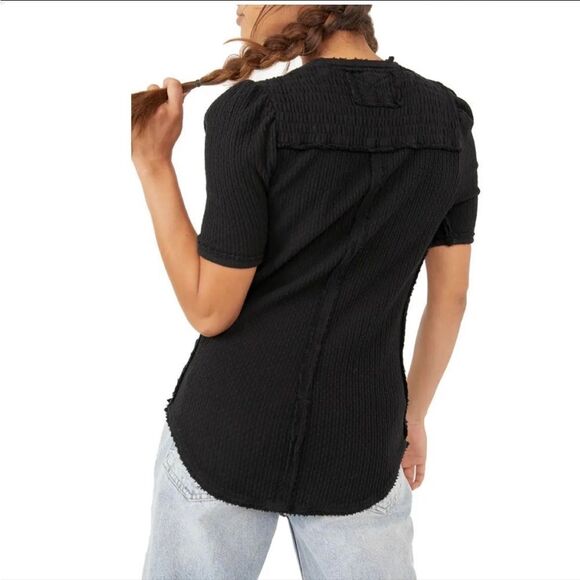 Free People Red Delicious Tee In Black - Picture 3 of 3